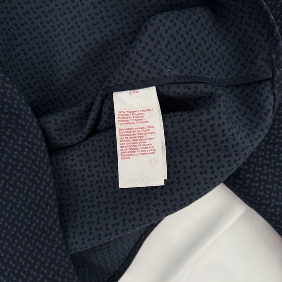 Lacoste Live Sz S Geometric Belted Piqué Long Sleeve Shirt Dress Sporty Preppy - Picture 4 of 6